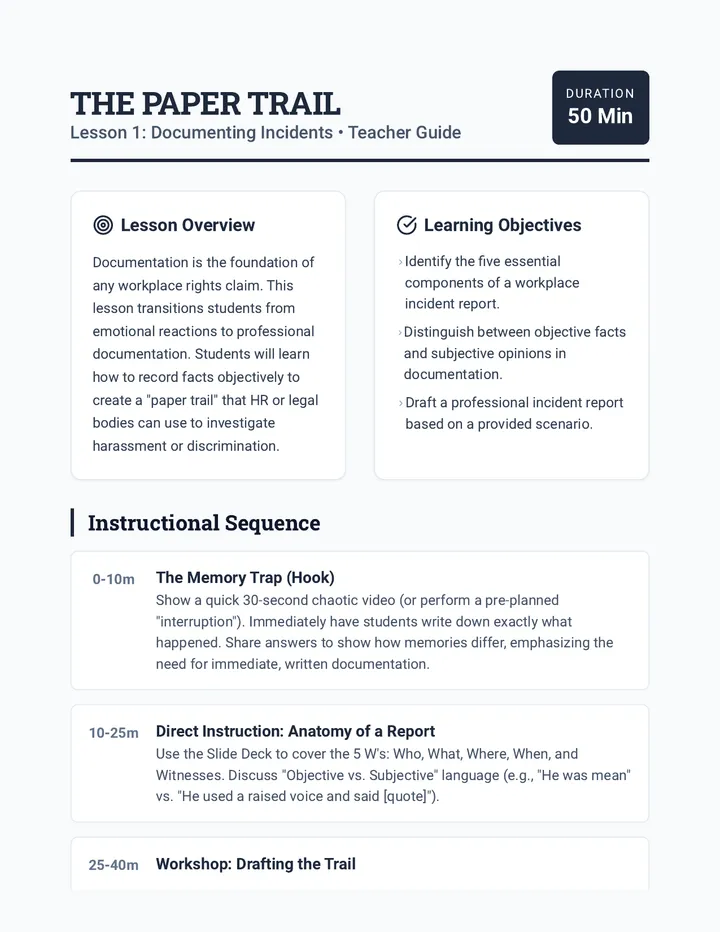 Paper Trail Teacher Guide