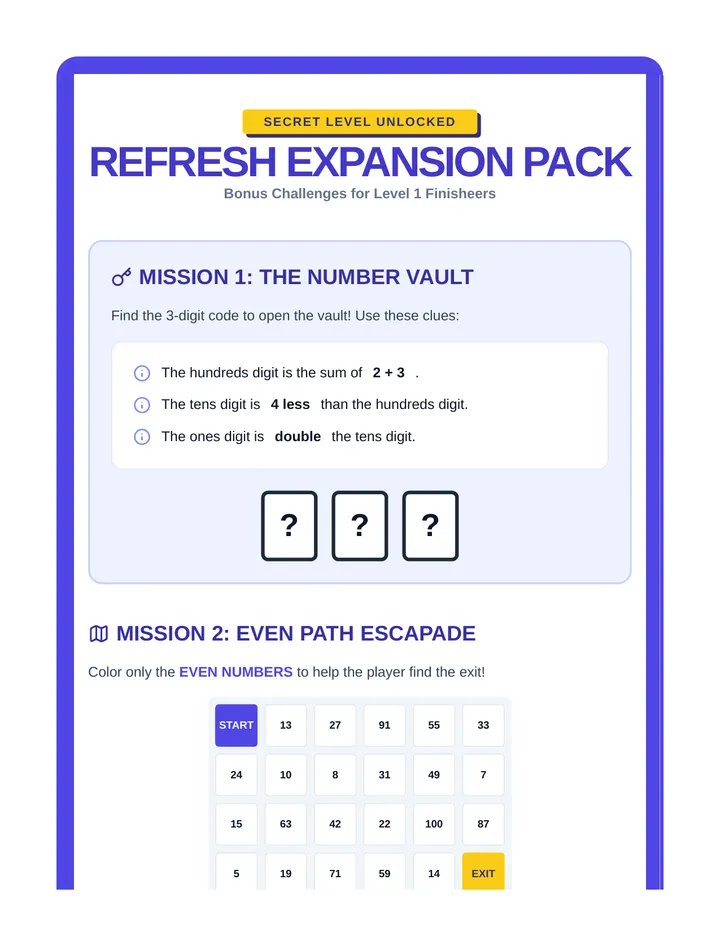 Refresh Bonus Activity