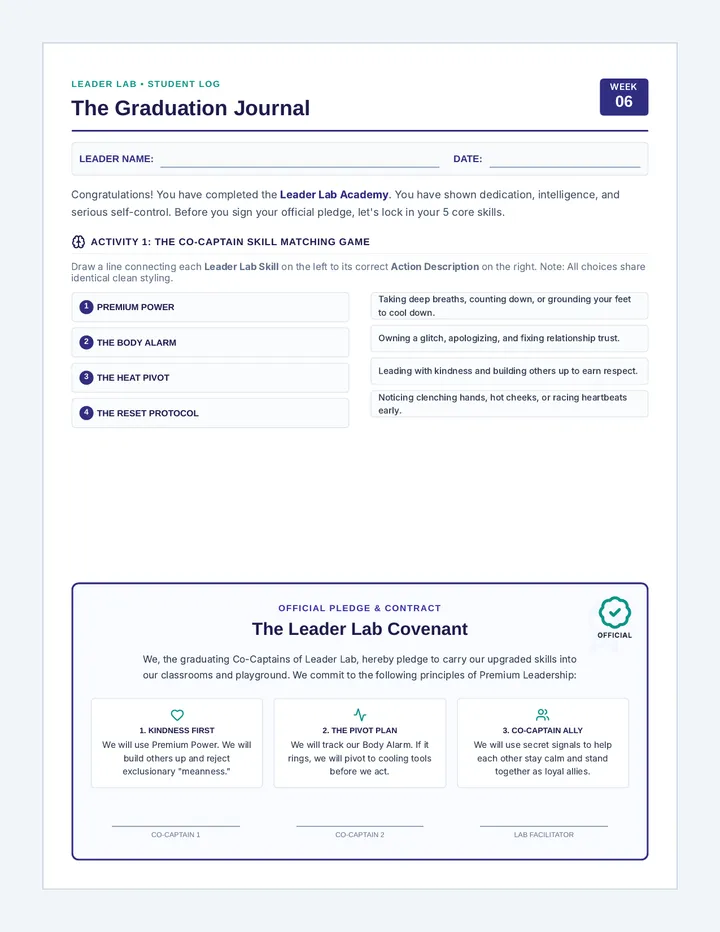 Leader Pledge Student Journal