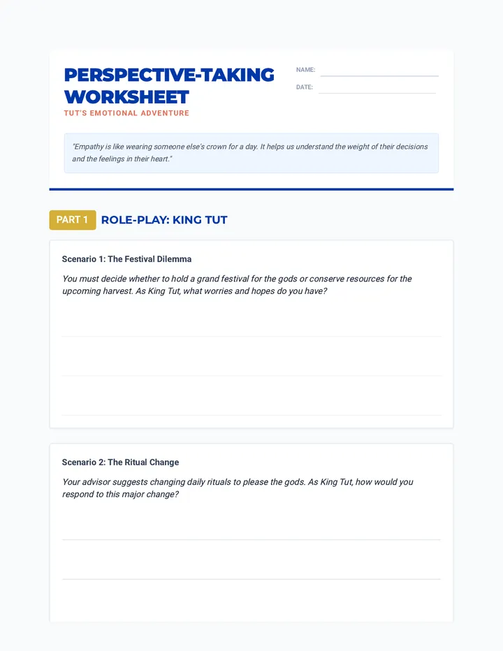 Perspective Taking Worksheet