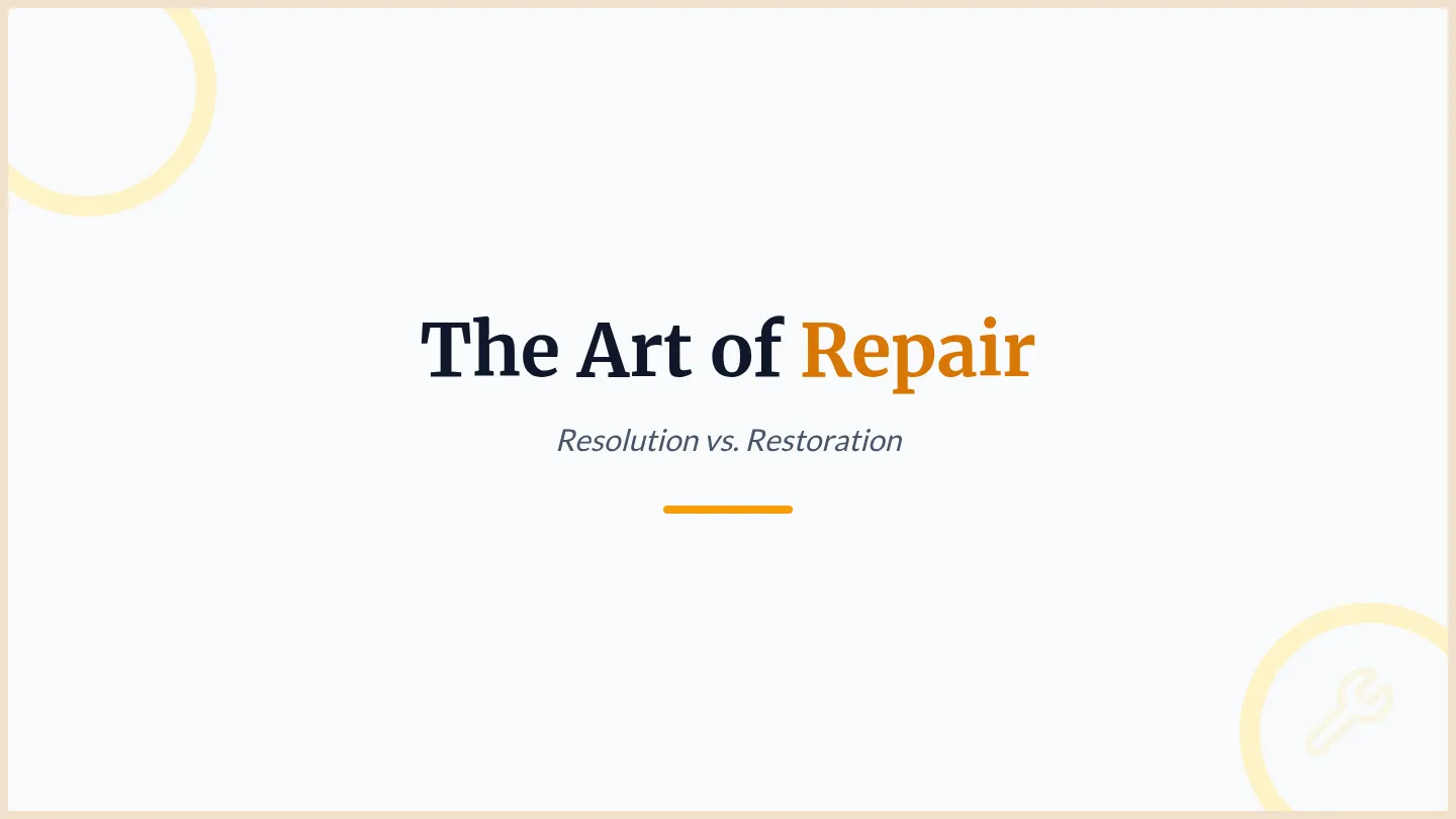 The Art of Repair Slides