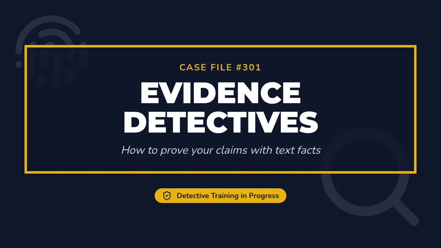 Evidence Detectives Slides