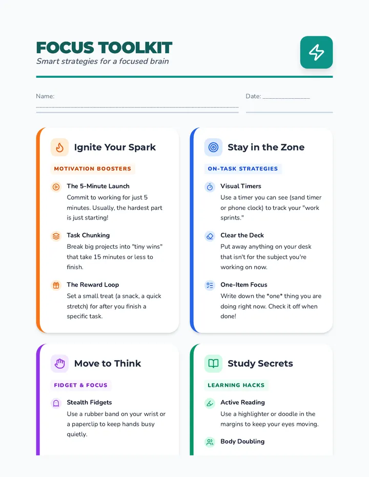Focus Toolkit Handout page 1