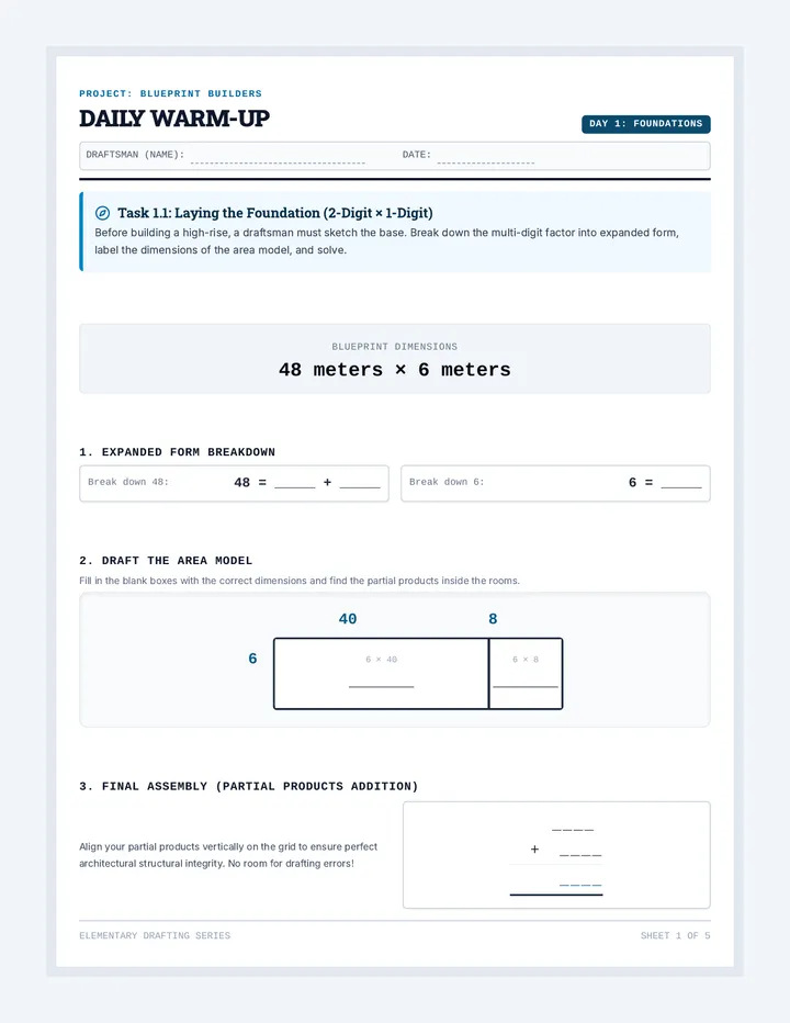 Blueprint Warmups Worksheet