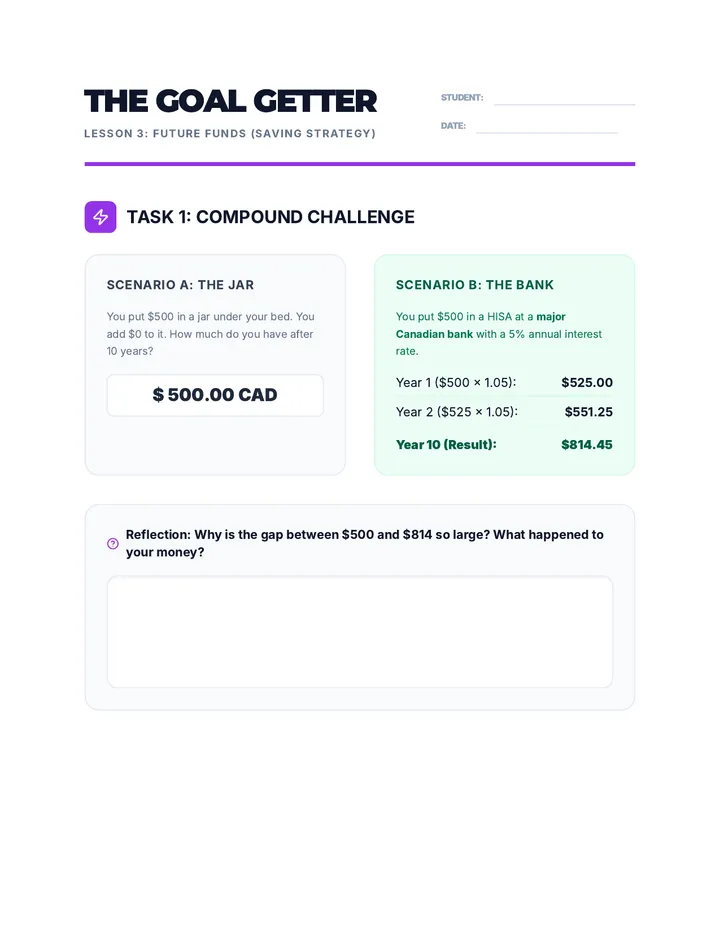 Goal Getter Worksheet