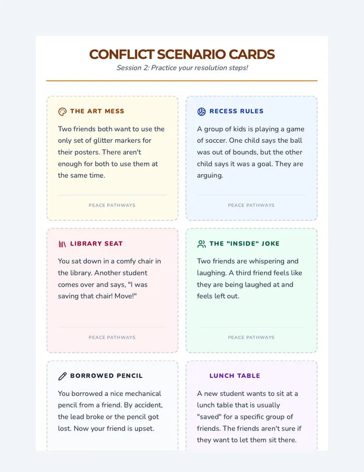 Conflict Scenario Cards