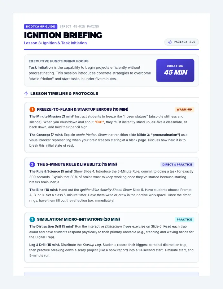 Ignition Briefing Teacher Guide