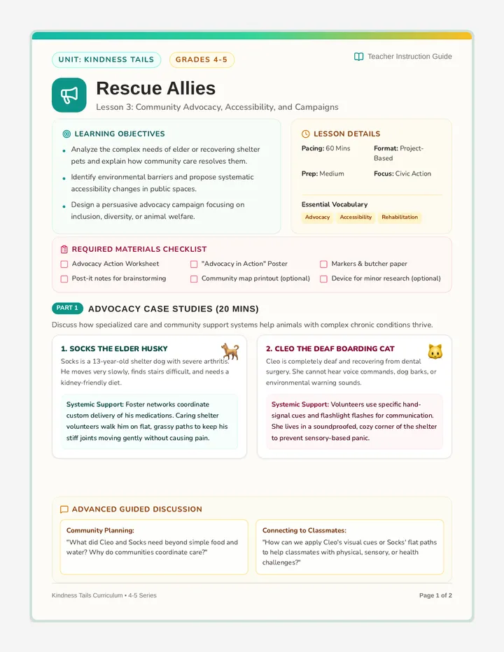 Rescue Allies Teacher Guide