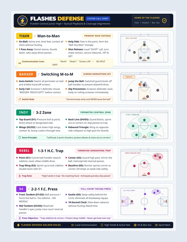 Flashes Defense Reference Sheet