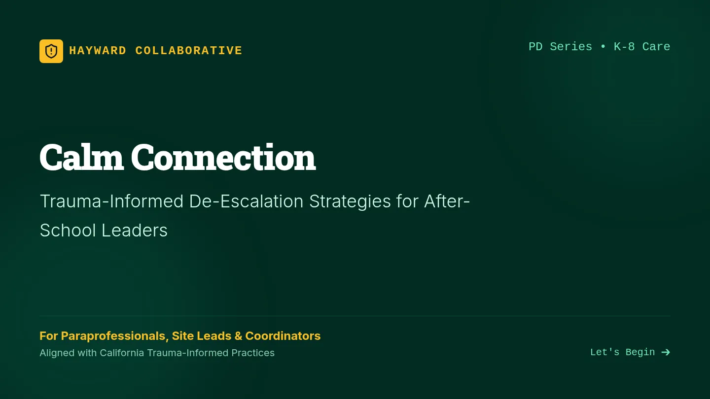 Calm Connection Training Slides