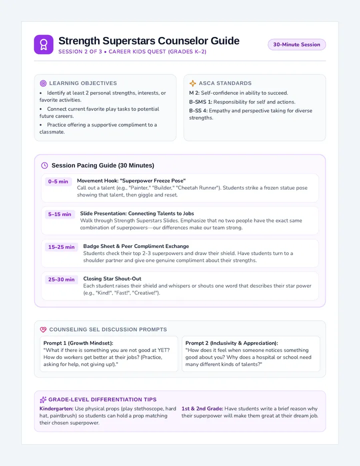 Strength Superstars Counselor Guide