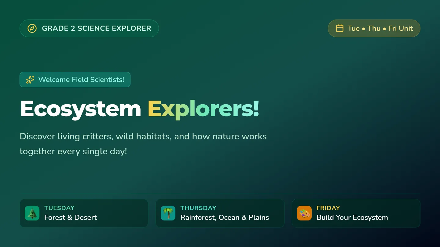 Ecosystem Wonder Slides