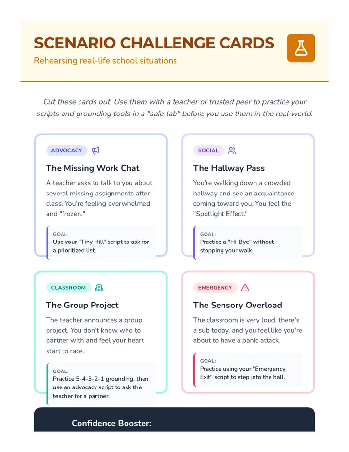 Scenario Challenge Cards