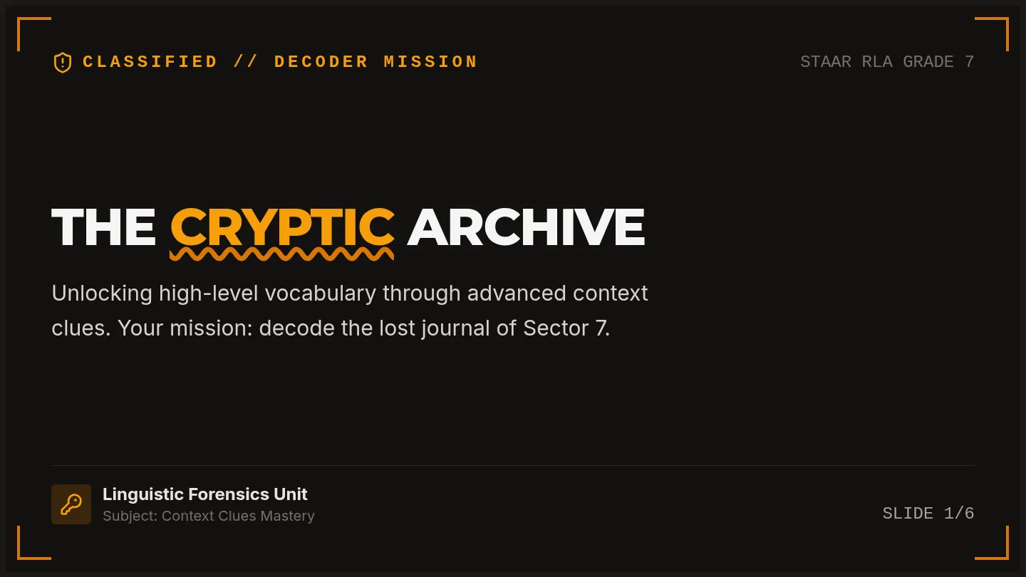 Cryptic Archive Slides