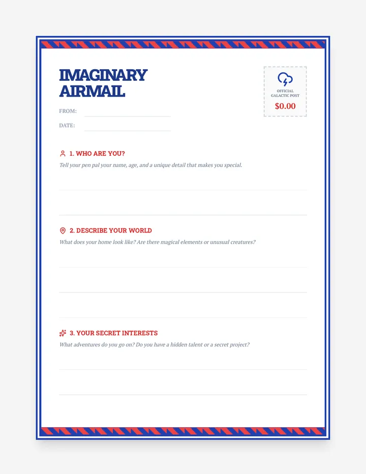 Imaginary Airmail Handout