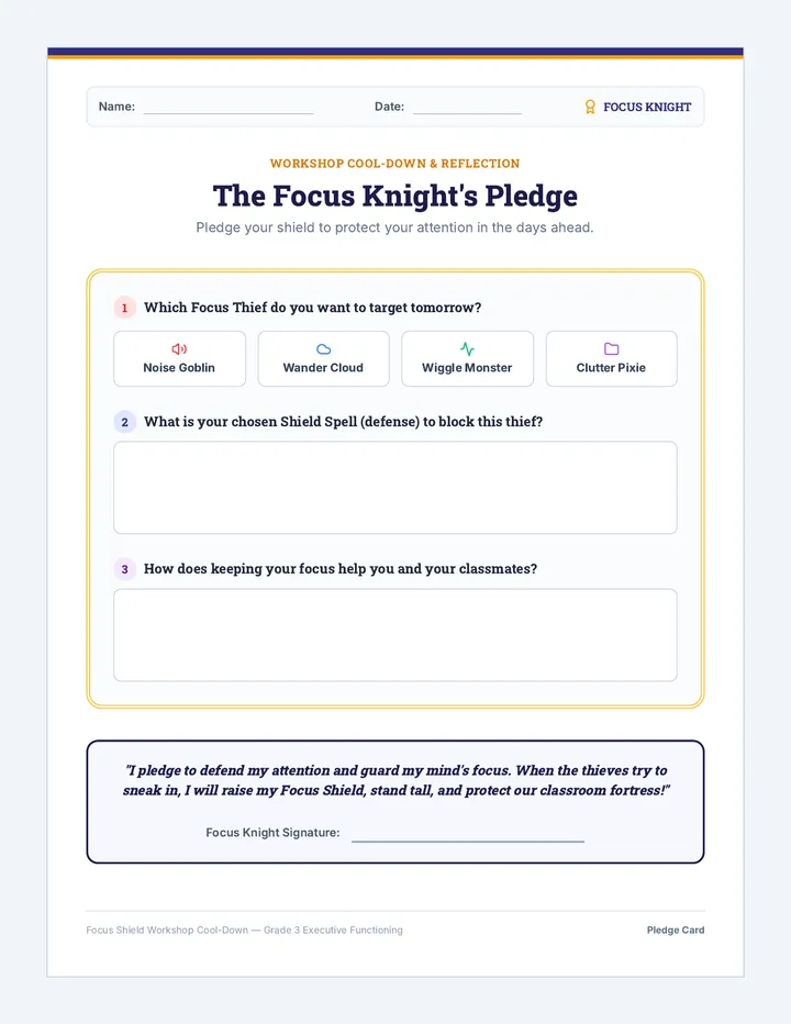 Focus Knight Pledge Cool-Down