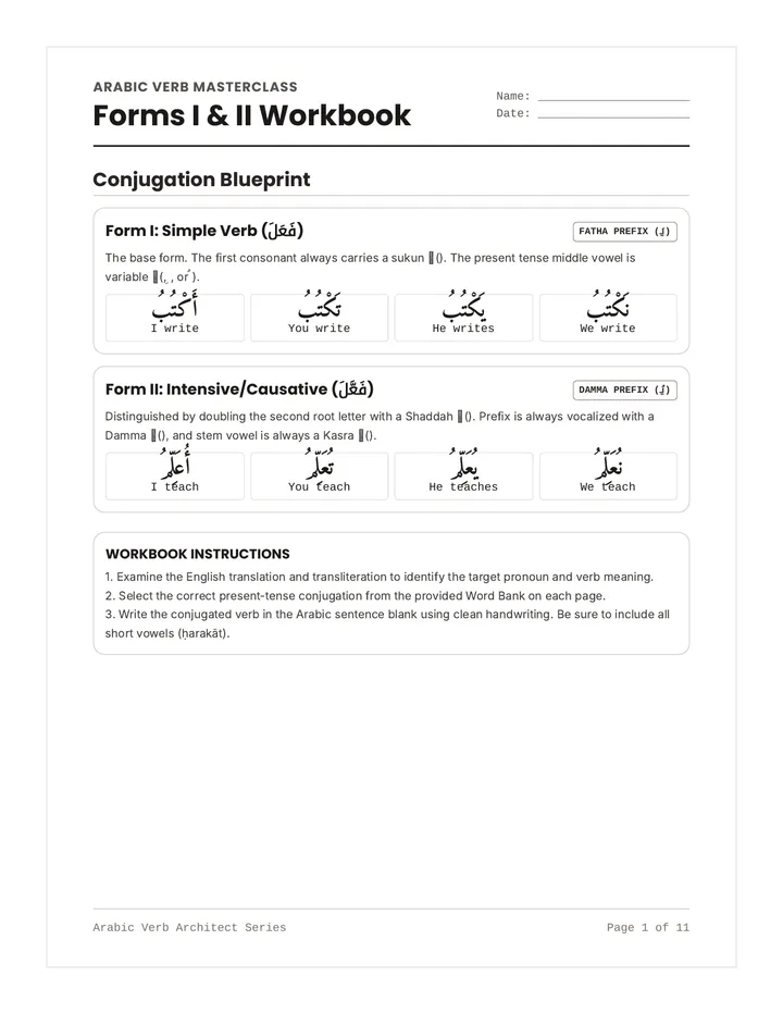 Forms I and II Workbook