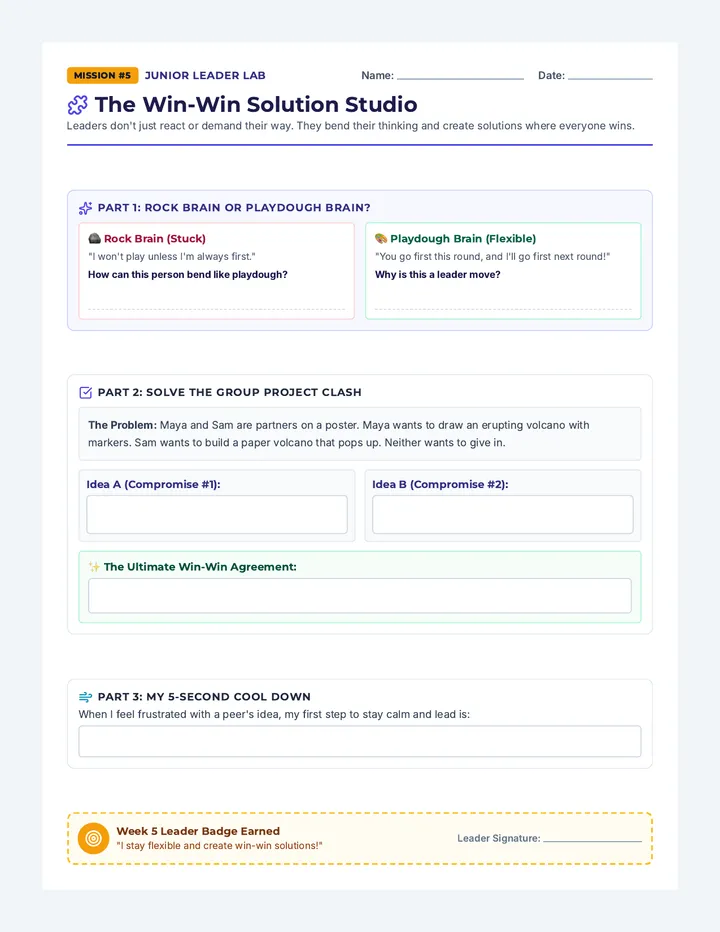 Conflict Solver Mission Worksheet