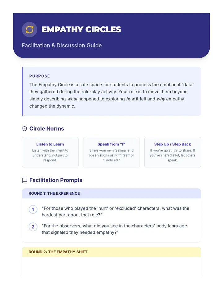 Empathy Circles Discussion Guide