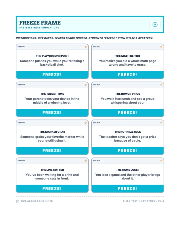 Freeze Frame Game Cards