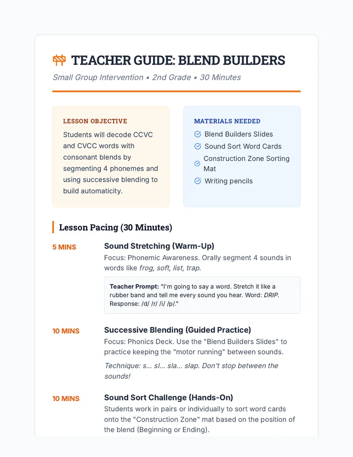 Blend Builders Teacher Guide