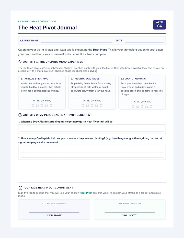 Pivot Strategy Student Journal