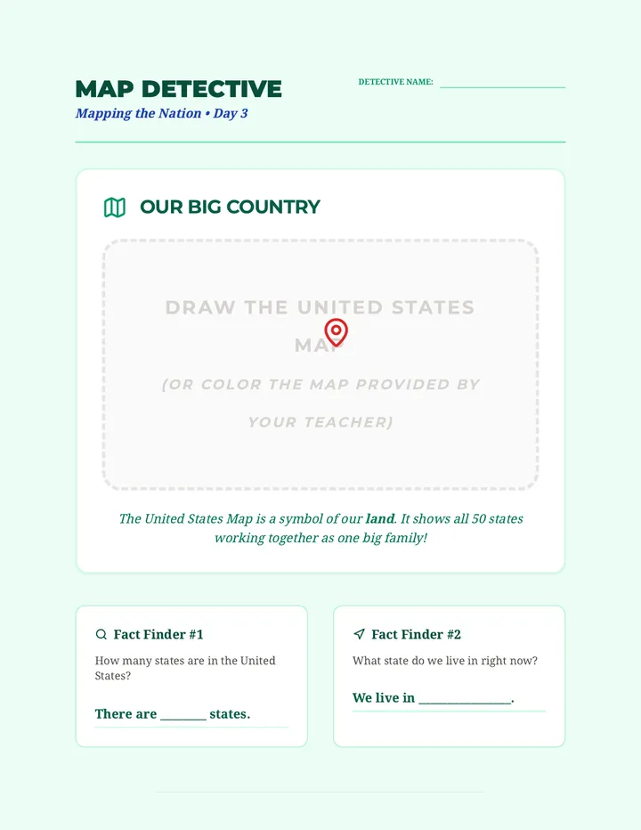 Map Detective Worksheet