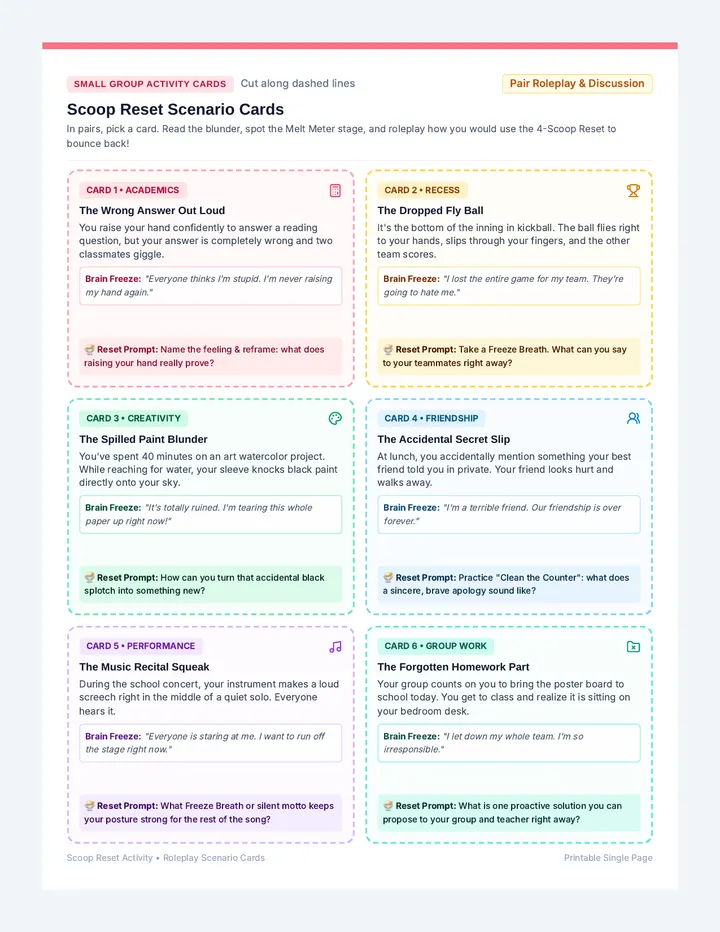 Scoop Scenario Cards