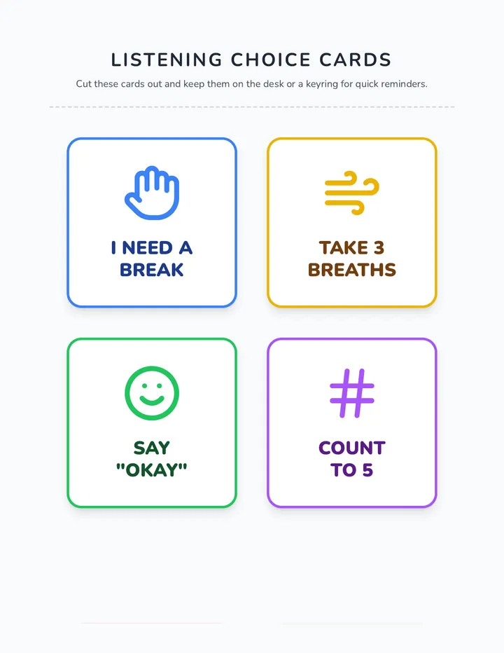 Calm Choice Cards