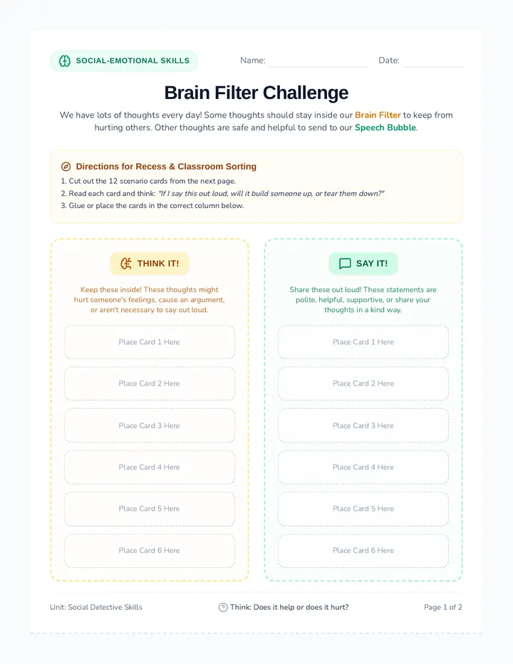 Brain Filter Cards page 1