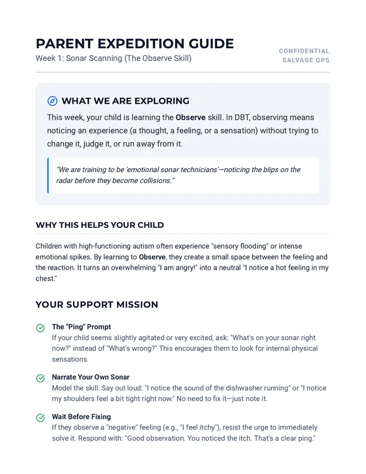 Sonar Scan Parent Guide