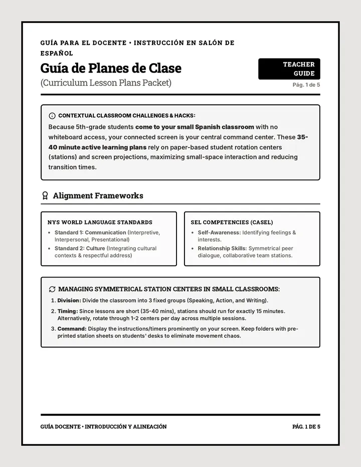 Spanish Basics Teacher Guide
