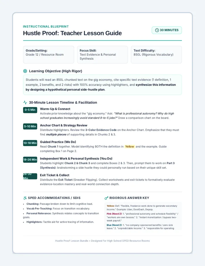 Hustle Proof Teacher Guide