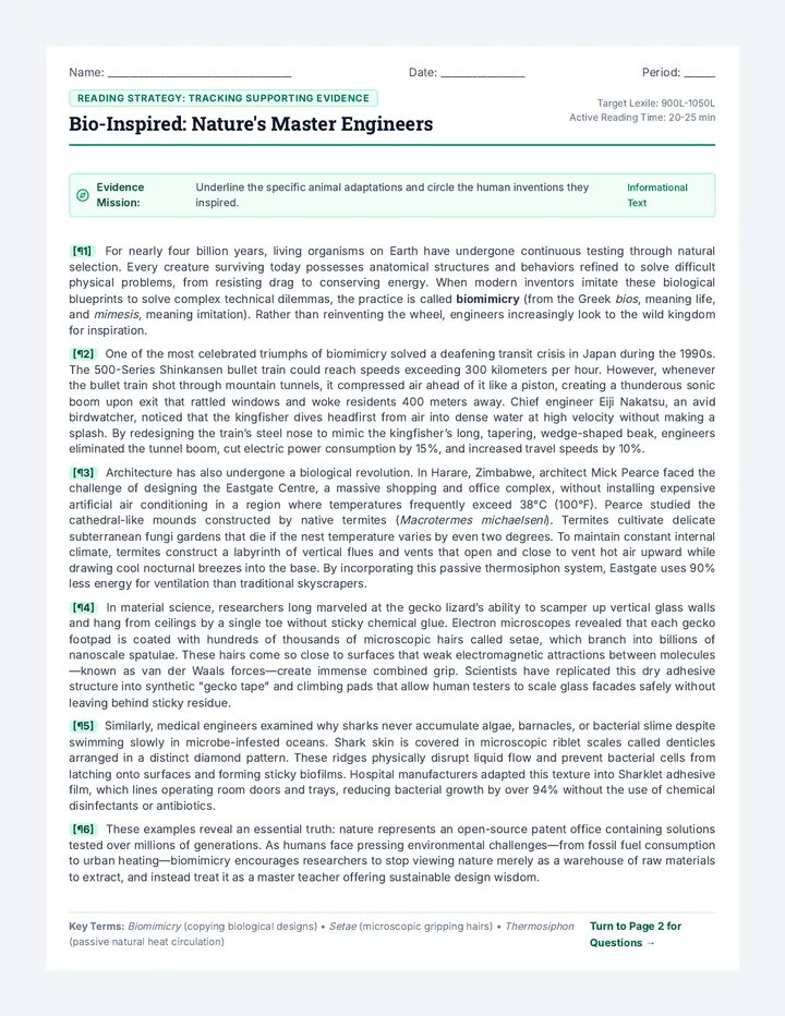 Bio Inspired Passage Packet