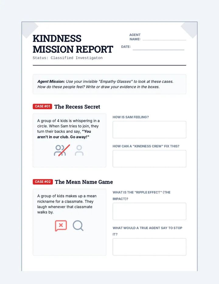 Mission Report Worksheet
