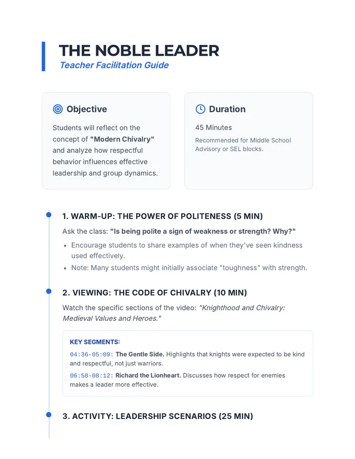 Noble Leader Teacher Guide