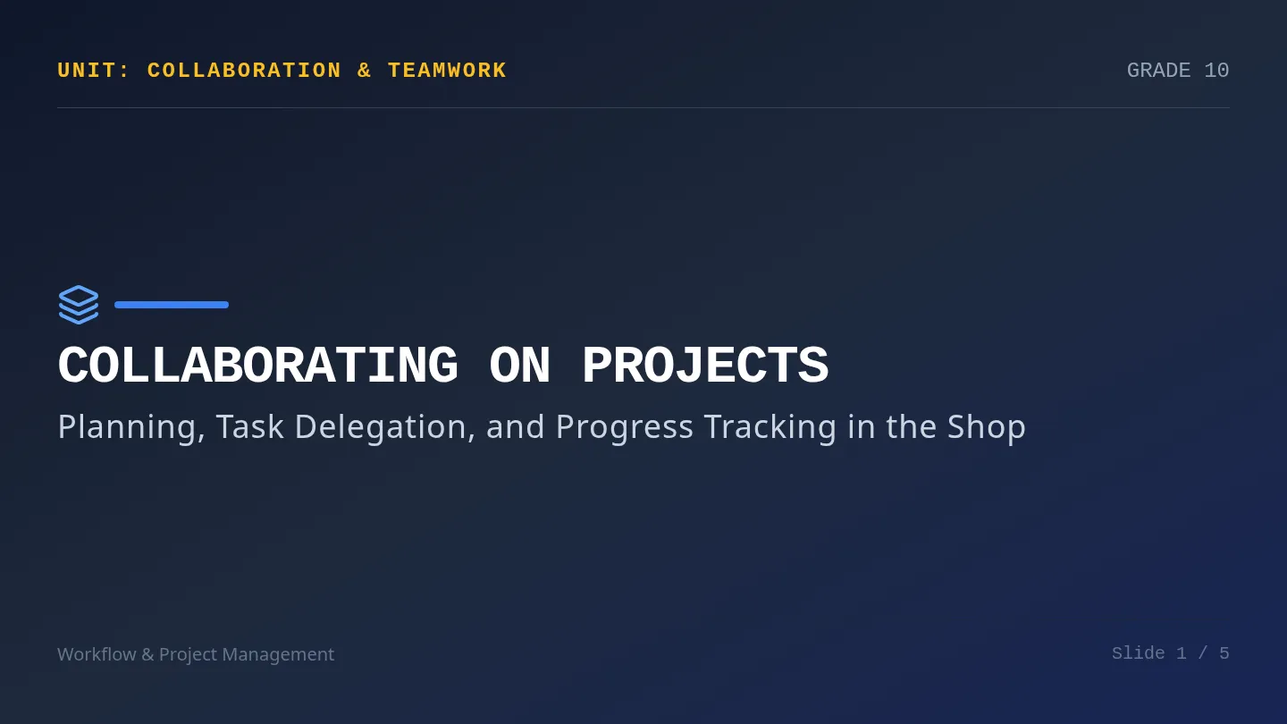 Collaborating on Projects Slides