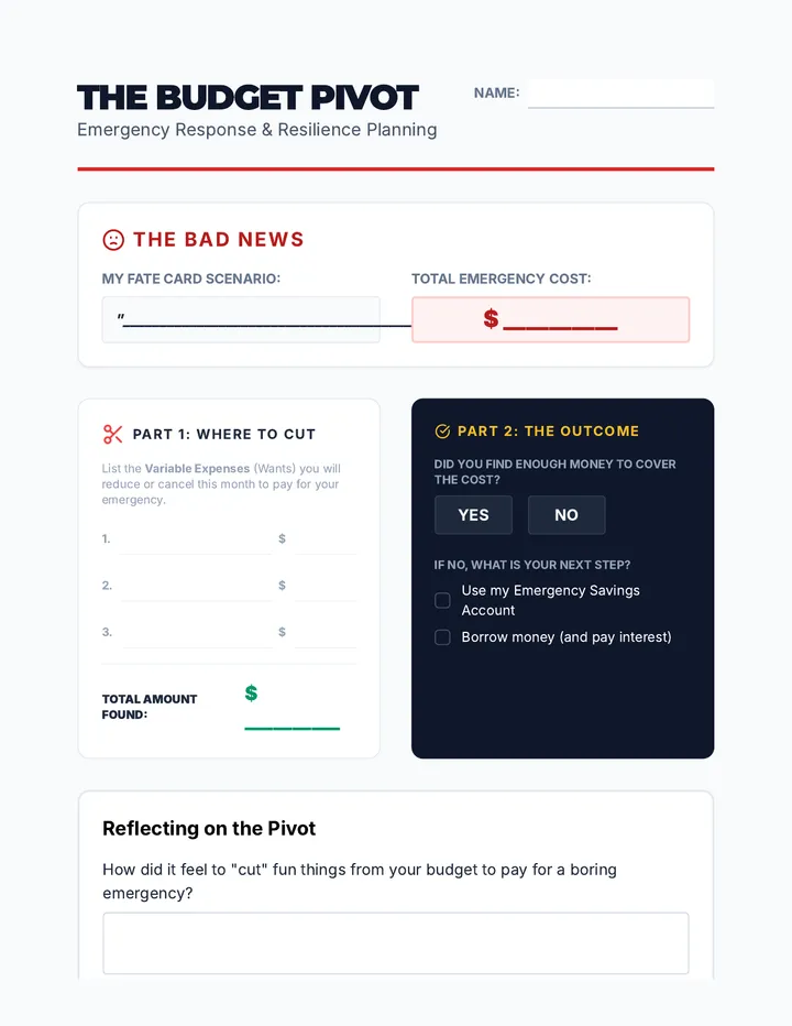 Emergency Response Worksheet