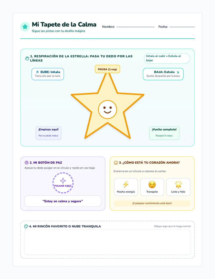 Tapete de Calma Activity Sheet