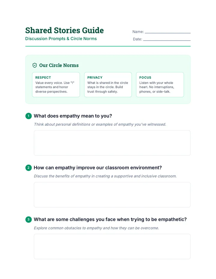 Shared Stories Guide