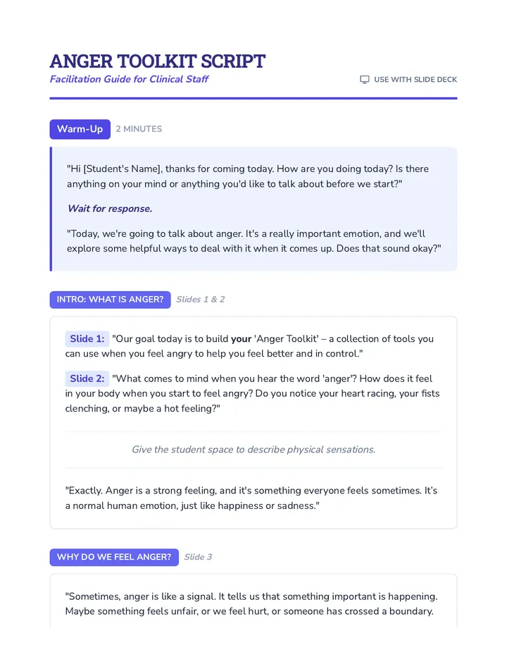 Anger Toolkit Script