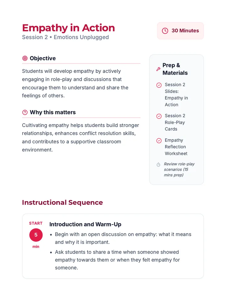 Session 2 Lesson Plan