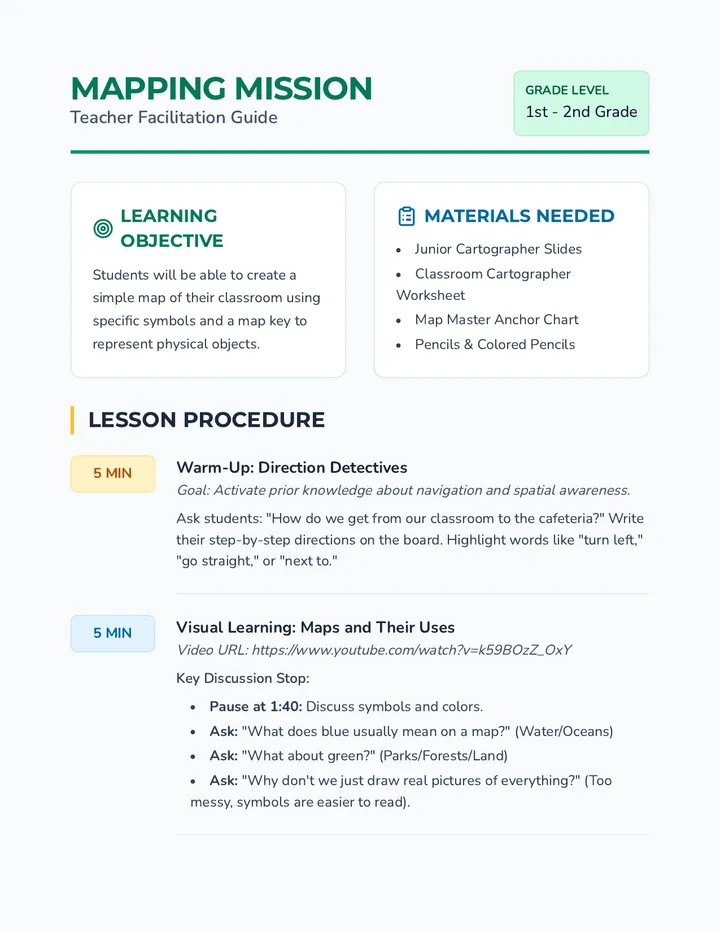 Mapping Mission Teacher Guide