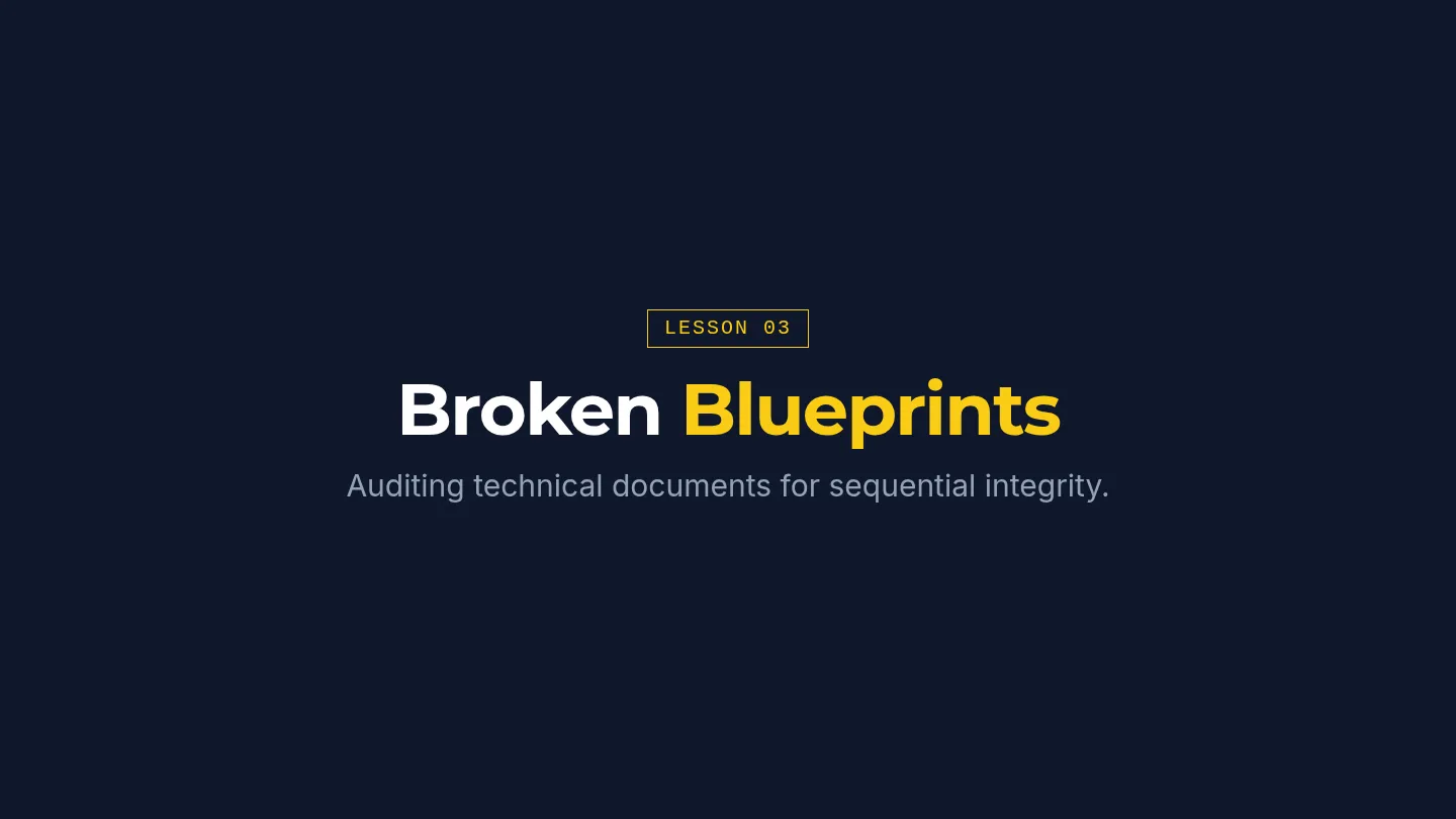 Broken Blueprints Slides