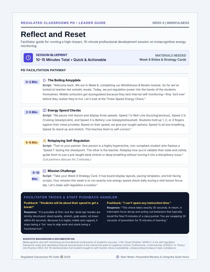 Reflect and Reset Facilitator Guide