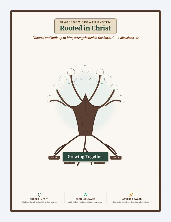 Rooted Tree Poster and Leaves Document