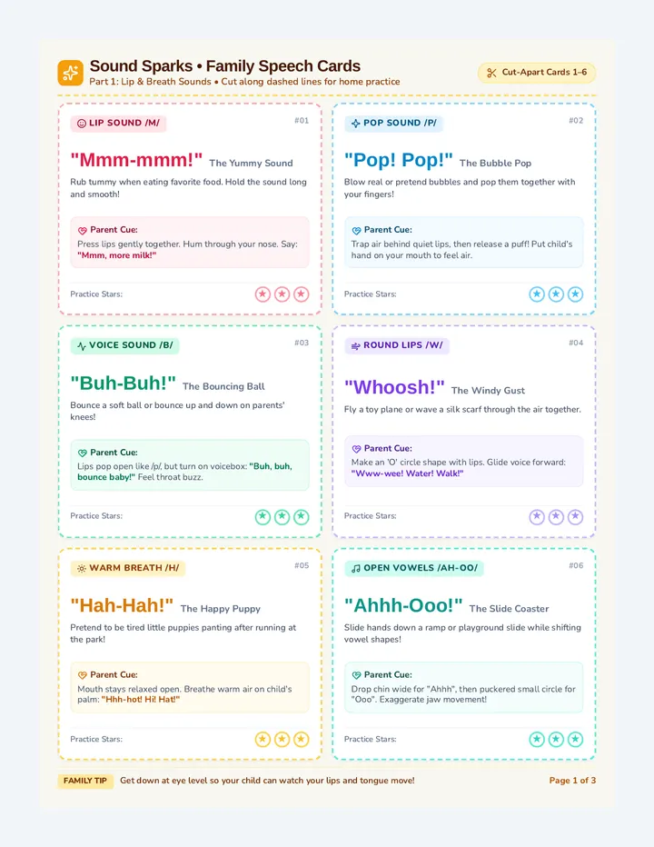 Sound Sparks Practice Cards