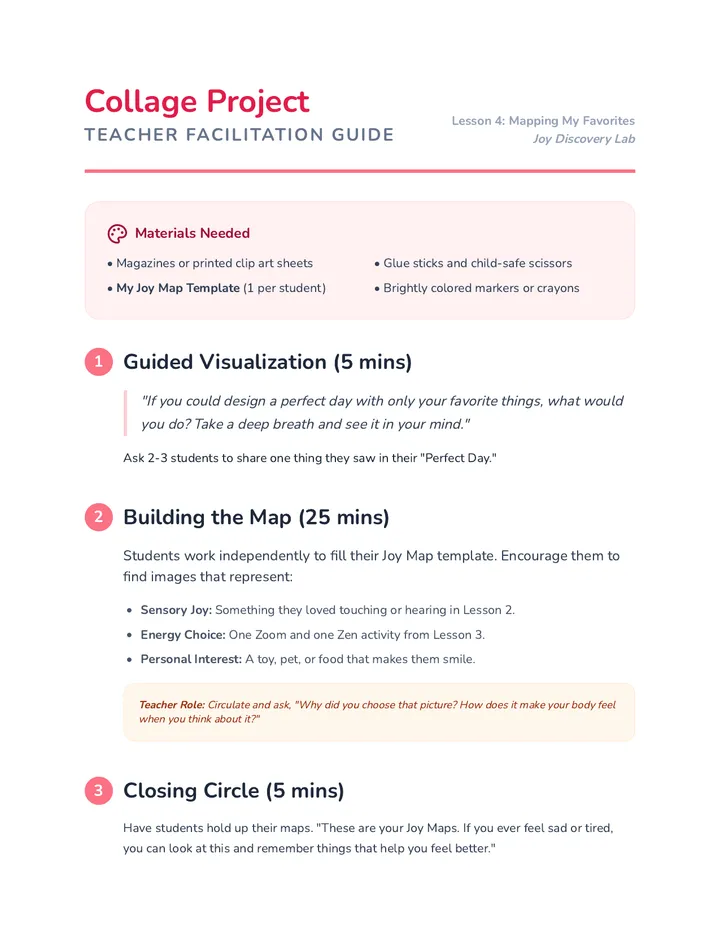 Collage Project Teacher Guide