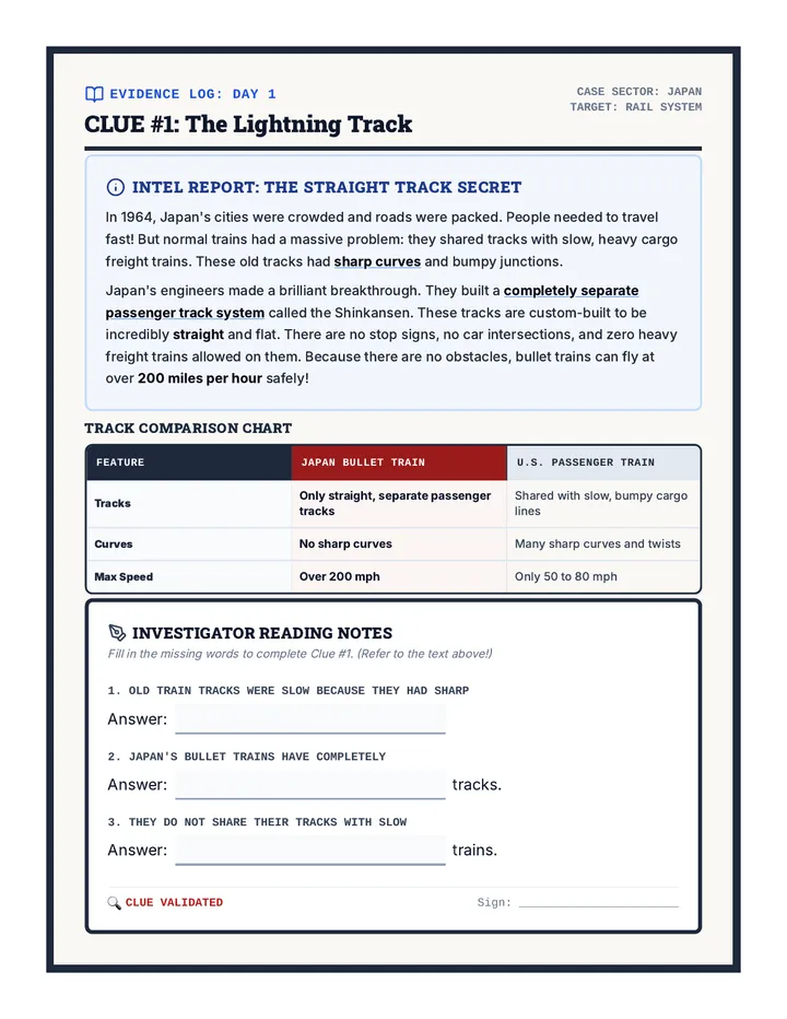 Reading and Science Evidence Log