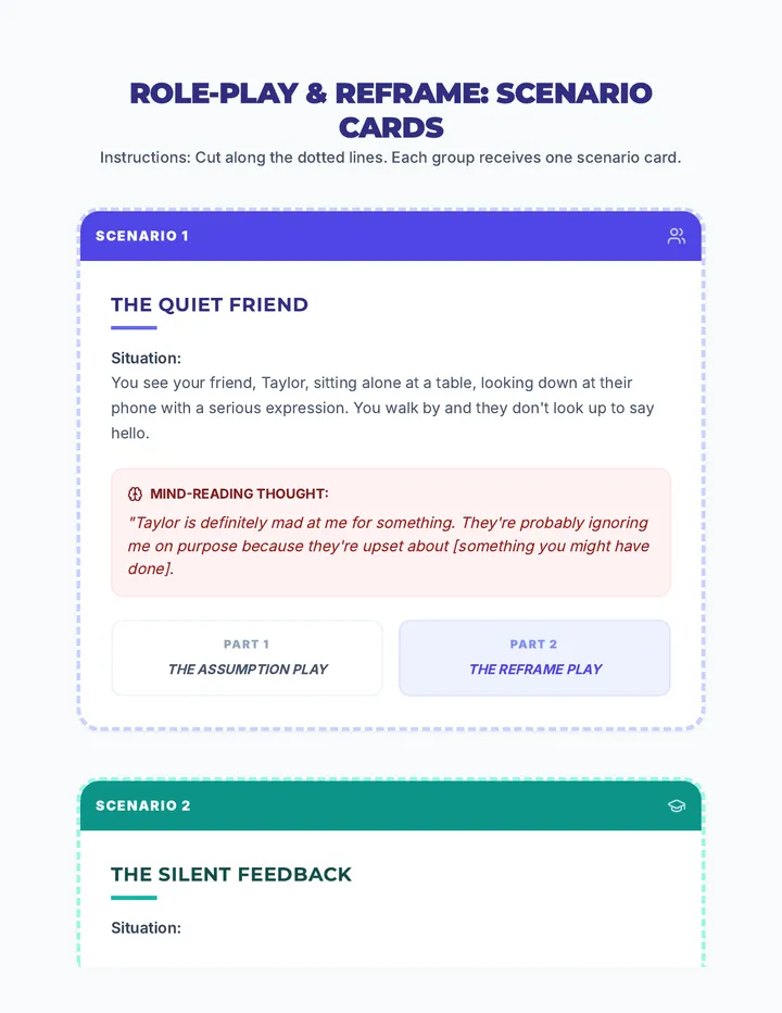 Role-Play Reframe Activity